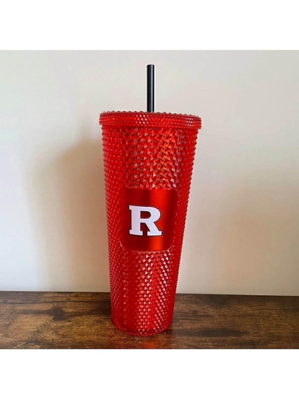 Starbucks Red Studded Rutgers Tumbler NWT